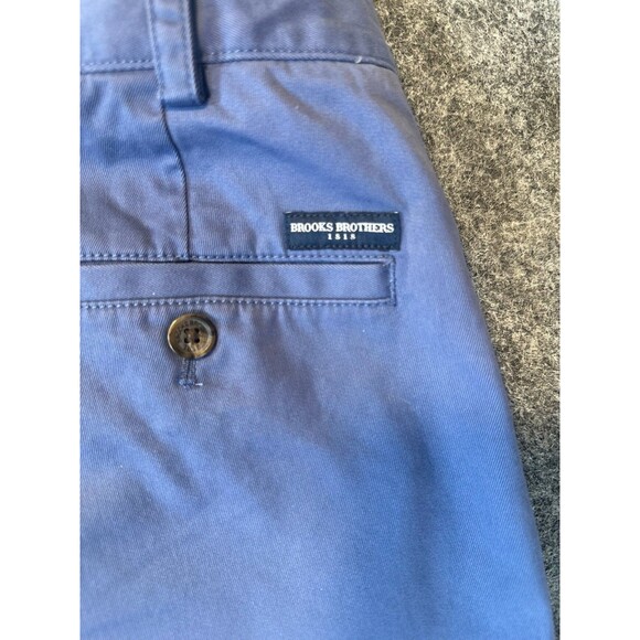 Brooks Brothers Mens Chino Pants Size 36x32 Blue Clark Classic Flat Front Casual - Picture 6 of 9